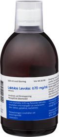 Laktulos Levolac 670 mg/ml Laktulos, Oral lösning, 500 milliliter