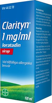 Clarityn 1 mg/ml Loratadin, sirap, 120 ml