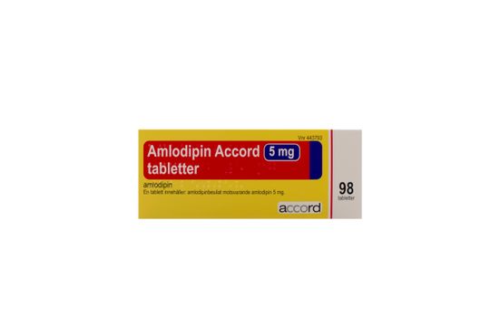 Amlodipin Accord Tablett 5 mg Amlodipin 98 tablett(er)