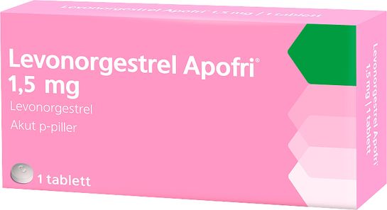 Levonorgestrel Apofri Akut P-piller Tablett 1,5 mg Levonorgestrel 1 tablett(er)