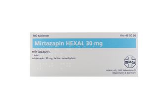 Mirtazapin Hexal 30 mg Mirtazapin, Filmdragerad tablett, 100 styck