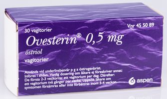 Ovesterin 0,5 mg Estriol, Vagitorium, 30 styck