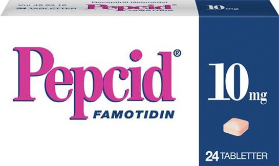 Pepcid 10 mg Famotidin Tablett, 24 st