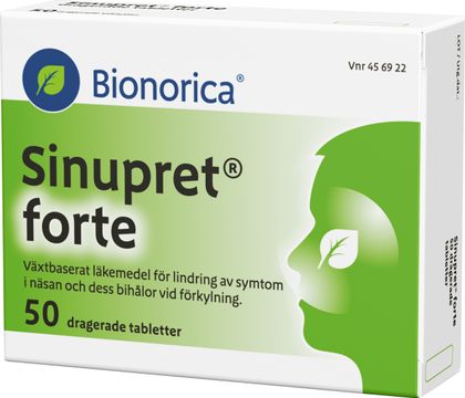 Bionorica Sinupret forte Växtbaserat läkemedel, tablett, 50 st