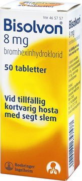 Bisolvon 8 mg Bromhexin, tablett, 50 st