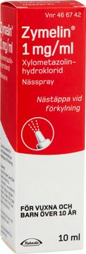 Zymelin 1 mg/ml Xylometazolin, nässpray, lösning, 10 ml