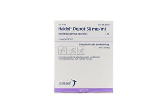 Haldol Depot Injektionsvätska, lösning 50 mg/ml Haloperidol 5 x 1 milliliter