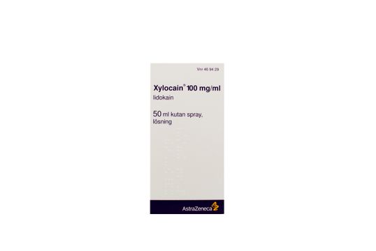 Xylocain Kutan spray, lösning 100 mg/ml Lidokain 50 milliliter