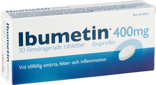 Ibumetin 400 mg Ibuprofen, tablett, 30 st