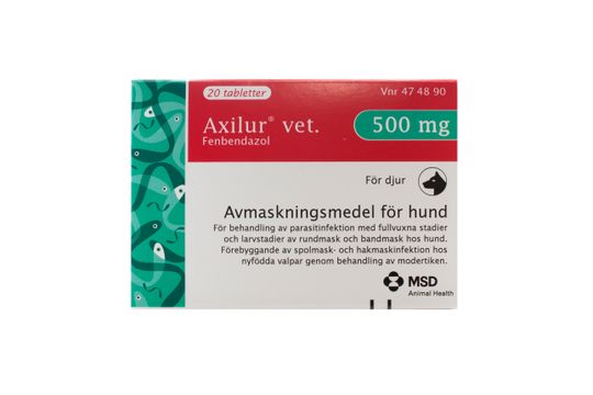 Axilur vet. 500 mg Fenbendazol, tablett, 2x10 st