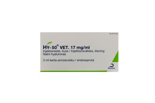 HY-50 Vet. Injektionsvätska, lösning 17 mg/ml 3 milliliter