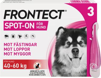 Frontect 40-60 kg Fipronil, kombinationer, Spot-on, lösning, 3 x 6 milliliter