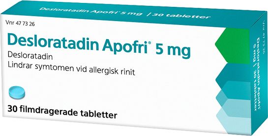 Desloratadin Apofri 5 mg Desloratadin, filmdragerad tablett, 30 st