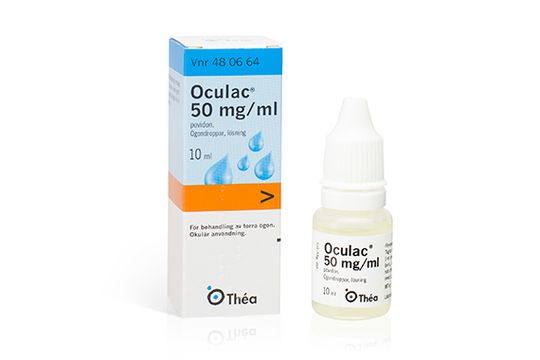 Oculac 50 mg/ml Povidon, ögondroppar, 10 ml