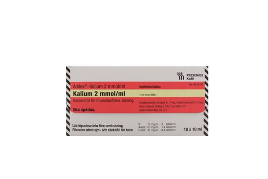 Addex-Kalium Koncentrat till infusionsvätska, lösning 2 mmol/ml 10 x 10 milliliter