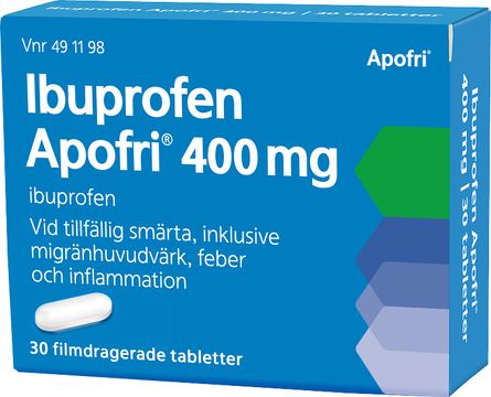 Ibuprofen Fyro Filmdragerad tablett 400 mg Ibuprofen 30 tablett(er)