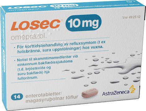 Losec Enterotablett 10 mg Omeprazol 14 styck