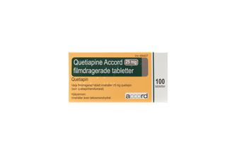 Quetiapine Accord 25 mg Kvetiapin, Filmdragerad tablett, 100 tablett(er)