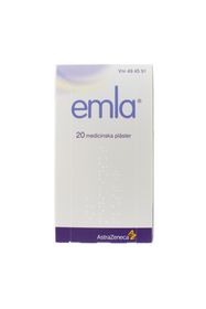 EMLA 25 mg/25 mg Kombinationer, Medicinskt plåster, 20 styck