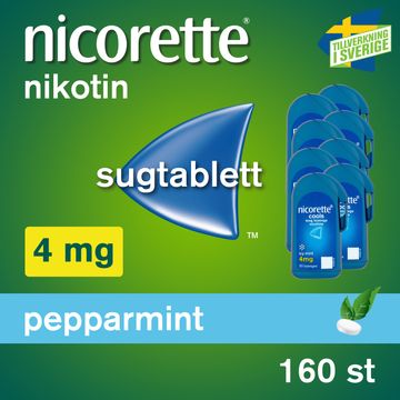 Nicorette Pepparmint 4 mg Komprimerad sugtablett med nikotin, 8 x 20 st
