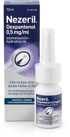 Nezeril Dexpantenol 0,5 mg/ml Oximetazolin, Nässpray, lösning, 7.5 milliliter