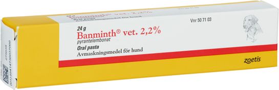 Banminth vet. 2,2 % Pyrantel, oral pasta, 24 g