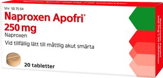 Naproxen Apofri 250 mg Naproxen, Tablett, 20 tablett(er)