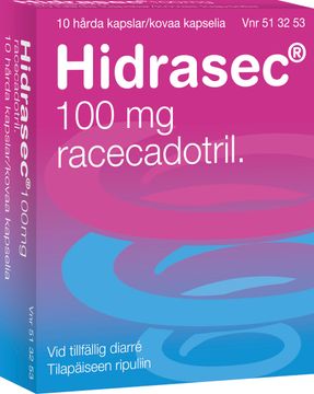 Hidrasec 100 mg Racekadotril, kapsel, hård, 10 st