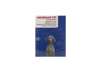 Milbemax vet. 12,5 mg/125 mg Milbemycinoxim, kombinationer, Tuggtablett, 48 styck
