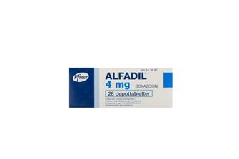 Alfadil 4 mg Doxazosin, Depottablett, 28 styck