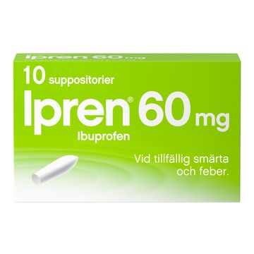 Ipren 60 mg Ibuprofen, suppositorium, 10 st