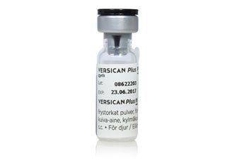 Versican Plus Pi Hundparainfluensavirus, Frystorkat pulver och vätska till injektionsvätska, suspension, 25 x 1 dos(er)