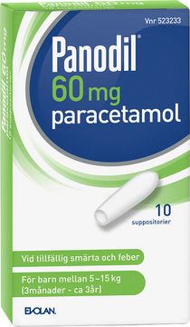 Panodil Suppositorium 60 mg Paracetamol 10 styck