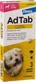 AdTab 112 mg Lotilaner, Tuggtablett, 3 tablett(er)