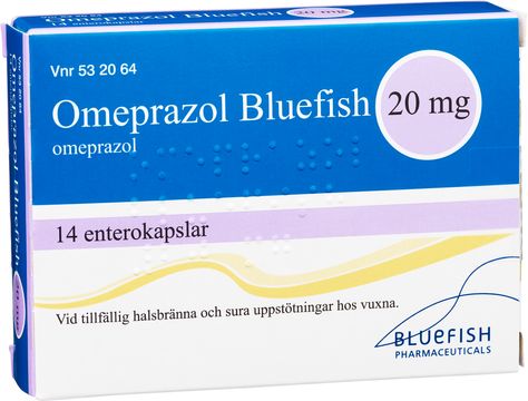 Omeprazol Bluefish Omeprazol 20 mg kapslar 14 st
