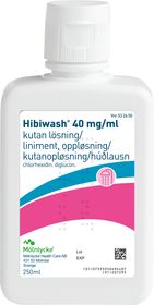 Hibiwash 40 mg/ml Klorhexidin, Kutan lösning, 250 milliliter