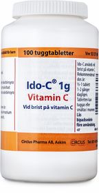 Ido-C 1 g Askorbinsyra (vitamin C), Tuggtablett, 100 styck