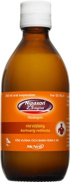Nipaxon 2,5 mg/ml Noskapin, oral suspension, 250 ml