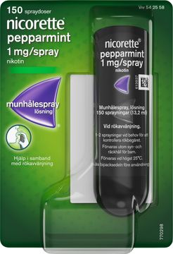 Nicorette Pepparmint Lösning 1 mg/spray Munhålespray, 150 doser