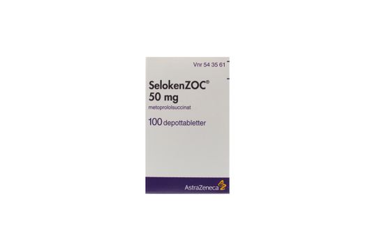 SelokenZOC Depottablett 50 mg Metoprolol 100 styck