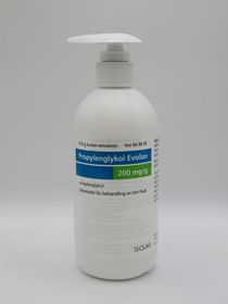 Propylenglykol Evolan 200 mg/g Övriga hudskyddande och uppmjukande medel, Kutan emulsion, 510 gram