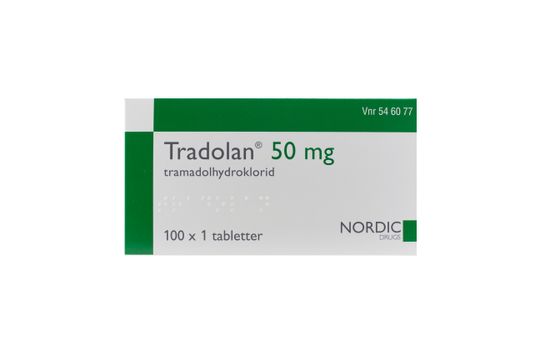 Tradolan Filmdragerad tablett 50 mg Tramadol 100 x 1 styck