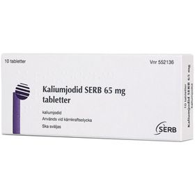 Kaliumjodid SERB 65 mg Kaliumjodid, Tablett, 10 styck