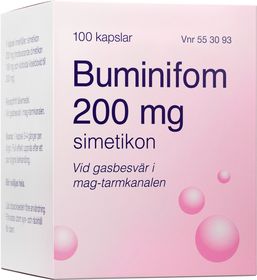 Buminifom 200 mg Silikoner, Kapsel, mjuk, 100 styck
