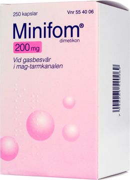 Minifom Kapsel, mjuk 200 mg Dimetikon 250 styck