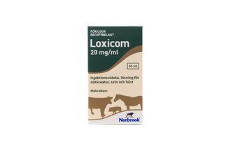 Loxicom 20 mg/ml Meloxikam, Injektionsvätska, lösning, 50 milliliter