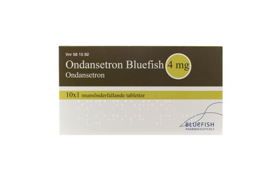 Ondansetron Bluefish Munsönderfallande tablett 4 mg Ondansetron 10 x 1 tablett(er)