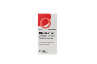 Otomax vet. Betametason och antiinfektiva medel, Örondroppar, suspension, 14 milliliter