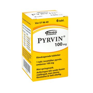 Pyrvin 100 mg Filmdragerad tablett, 6 st