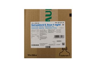 Natriumklorid B. Braun 9 mg/ml Elektrolyter, Infusionsvätska, lösning, 10 x 250 milliliter